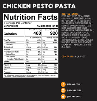 Peak Refuel Chicken Pesto Pasta