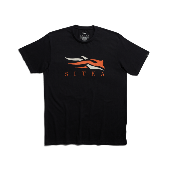 Sitka Gear Icon Tee Black Orange